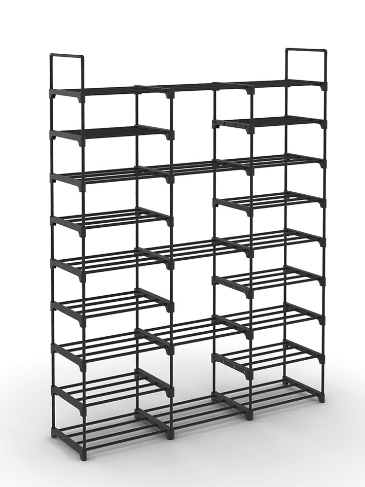 IDOMYA Essentials Regał w kolorze czarnym na buty - 127 x 157 x 31 cm rozmiar: onesize