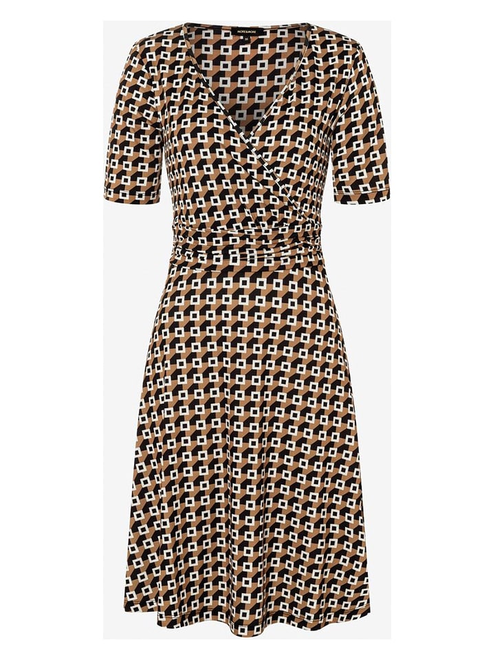 More & More Sukienka w kolorze karmelowo-czarnym rozmiar: 34