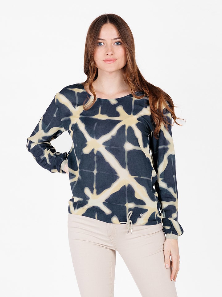 KEY LARGO Bluzka "Java" w kolorze granatowo-żółtym rozmiar: M