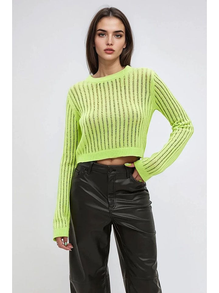 Monki Sweter w kolorze jasnozielonym rozmiar: M