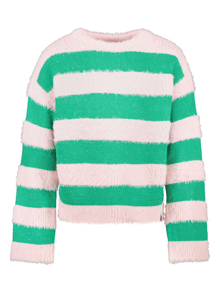 Cars Sweter "Pulpa" w kolorze zielono-jasnoróżowym rozmiar: 152