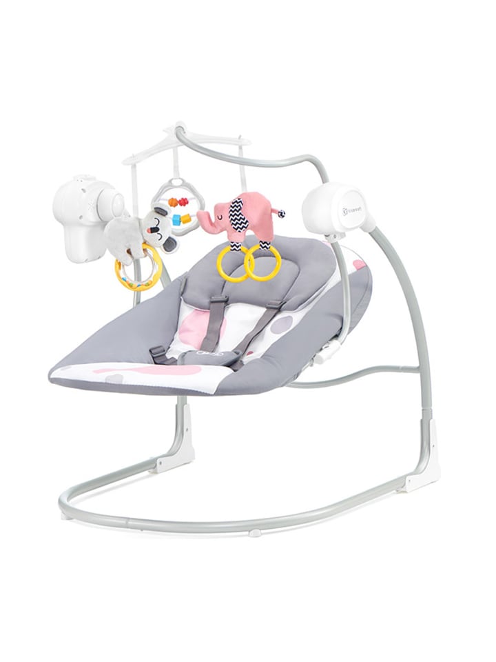 Huśtawka "Minky" w kolorze szaro-jasnoróżowym