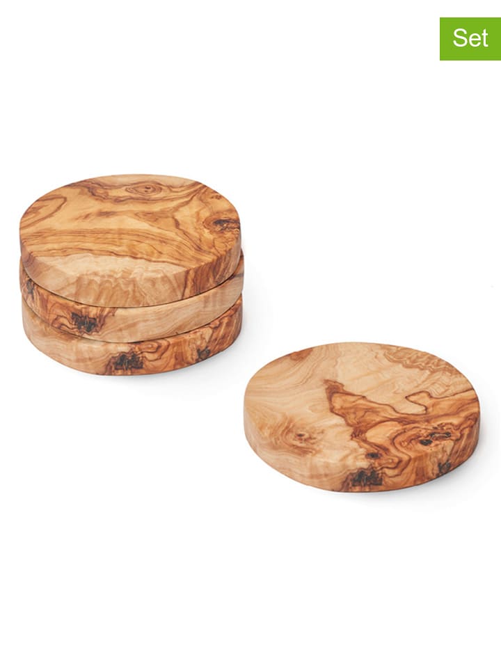 Sauter Podstawki (4 szt.) w kolorze jasnobrązowym - Ø 9 cm rozmiar: onesize