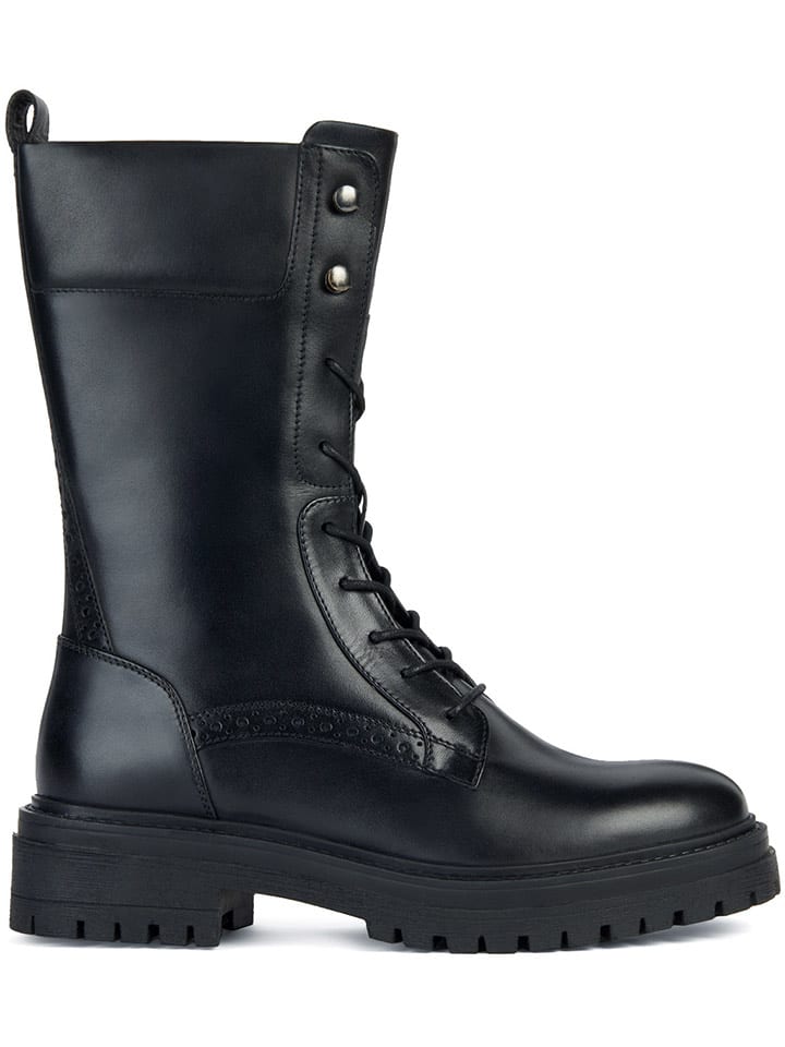 Geox Skórzane kozaki "Iridea" w kolorze czarnym rozmiar: 38