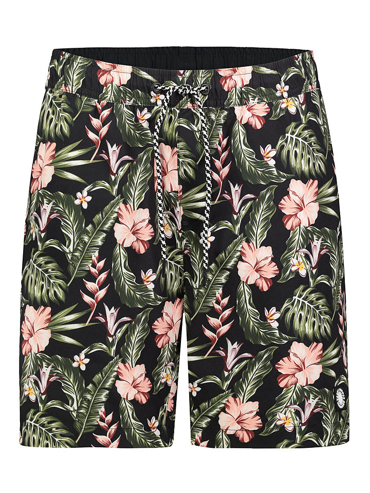 Sublevel Szorty kąpielowe w kolorze czarnym ze wzorem rozmiar: L