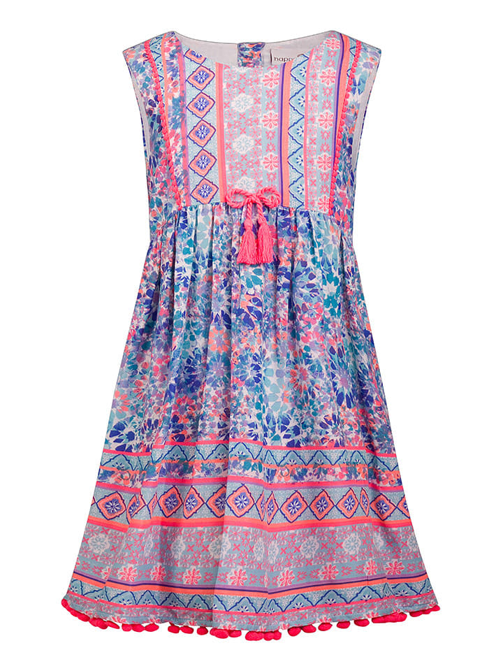 Sukienka w kolorze niebieskim ze wzorem