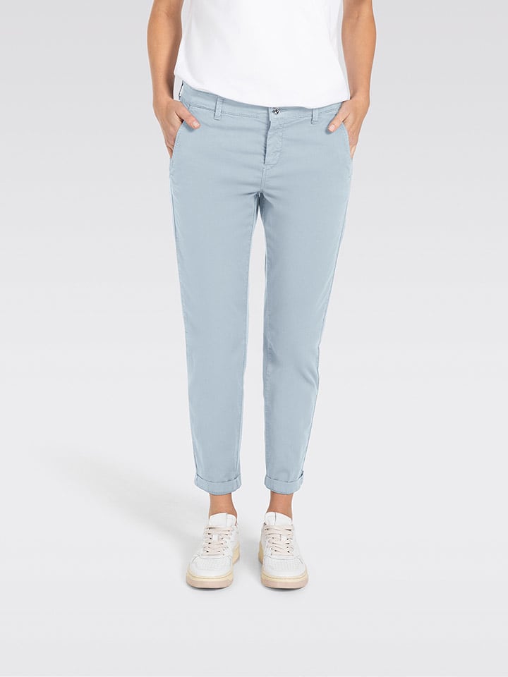 MAC Spodnie chino w kolorze błękitnym rozmiar: 32