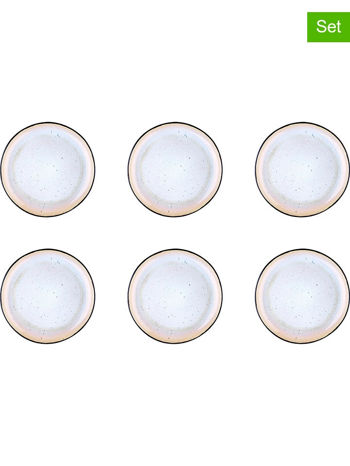 Björn Talerzyki deserowe (6 szt.) "Iris" w kolorze białym - Ø 21,5 cm rozmiar: onesize