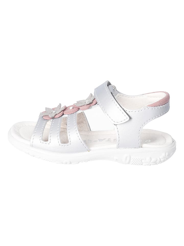 Ricosta Skórzane sandały "Lorena" w kolorze srebrnym rozmiar: 26