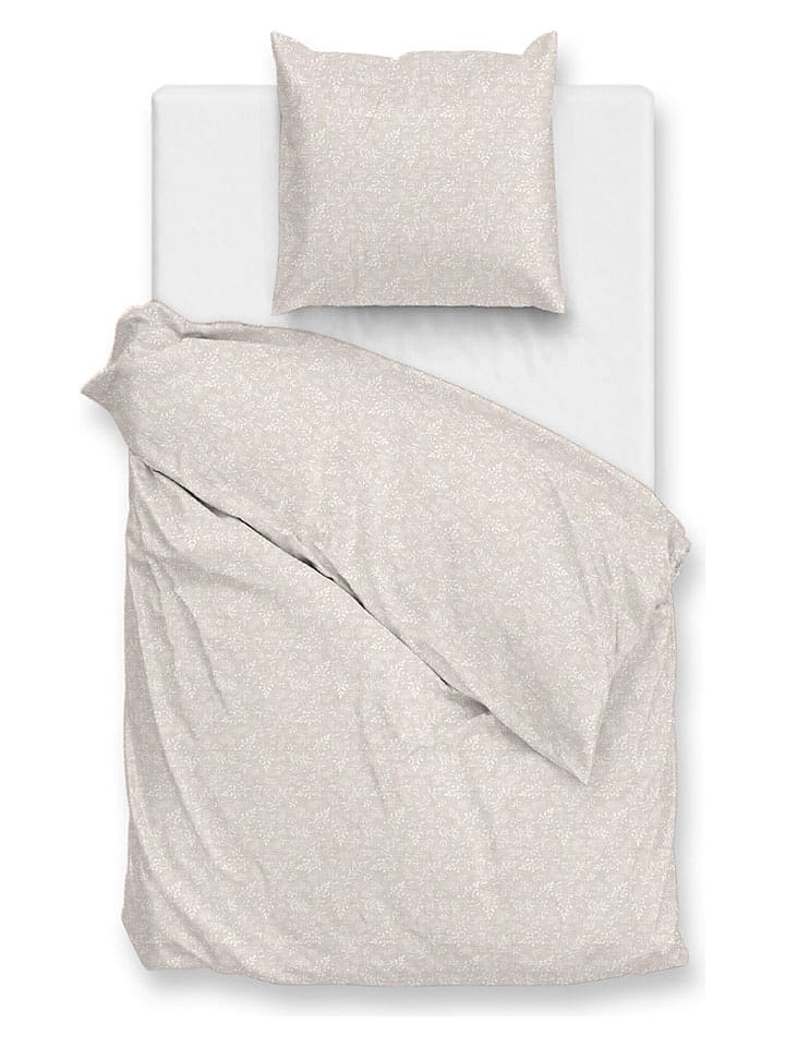 Zo!Home Komplet pościeli "Petali di Lino" w kolorze beżowym rozmiar: 200x220 cm