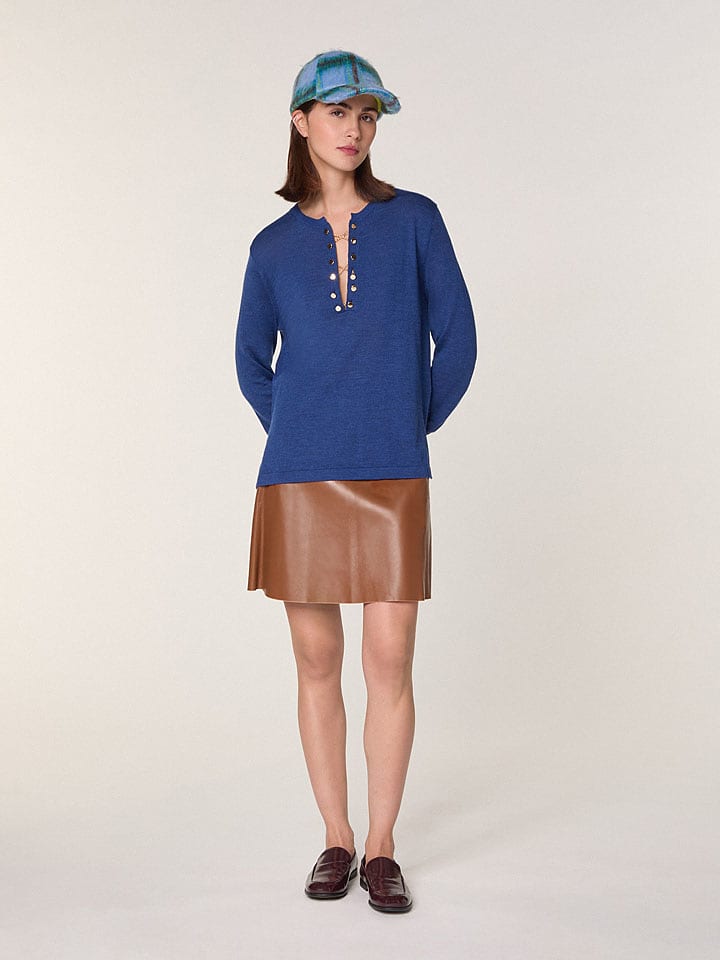 Rodier Wełniany sweter w kolorze niebieskim rozmiar: M