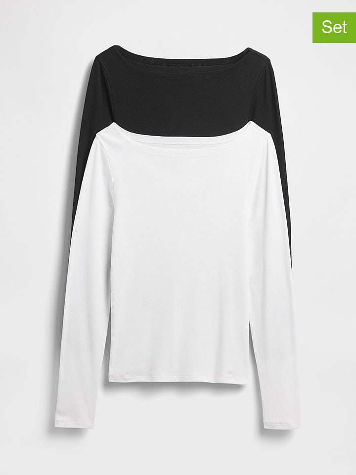 GAP Koszulki (2 szt.) w kolorze białym i czarnym rozmiar: XL