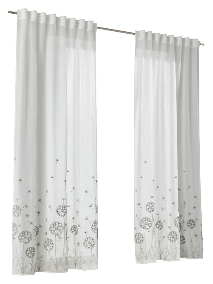 heine home Firanka dekoracyjna w kolorze białym rozmiar: 145x130 cm