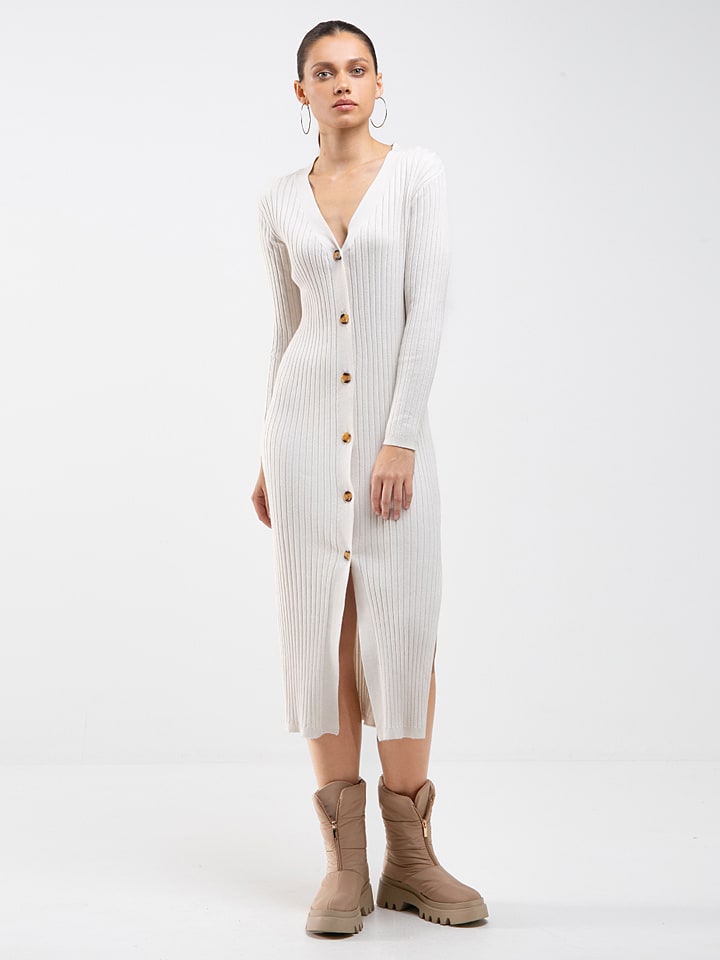 BIG STAR Sukienka w kolorze kremowym rozmiar: L