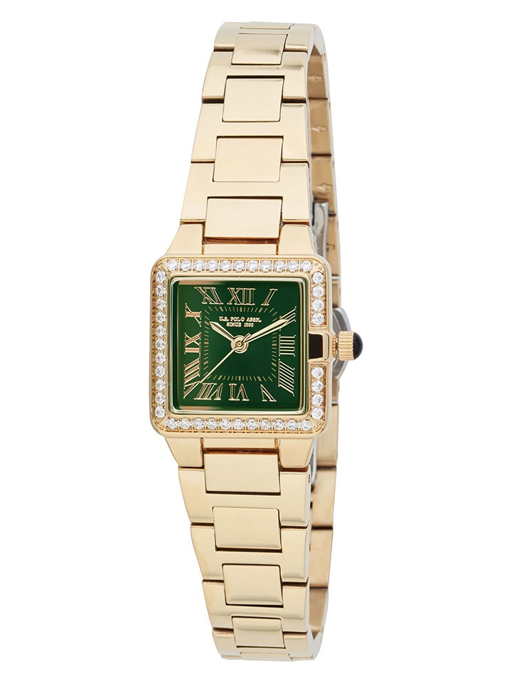 U.S. Polo Assn. Zegarek kwarcowy w kolorze złoto-ciemnozielonym rozmiar: onesize