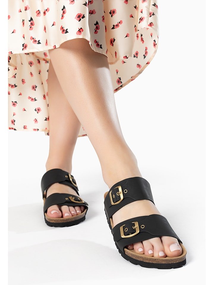 BAYTON Klapki "Shiba" w kolorze czarnym rozmiar: 38