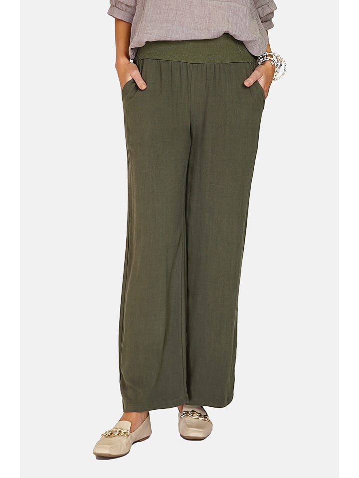 Le Jardin du Lin Spodnie w kolorze khaki rozmiar: 40