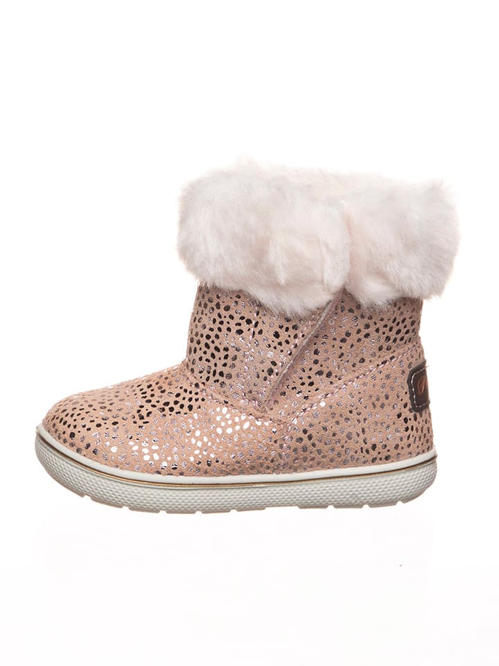 Primigi Skórzane kozaki zimowe w kolorze jasnoróżowym rozmiar: 22