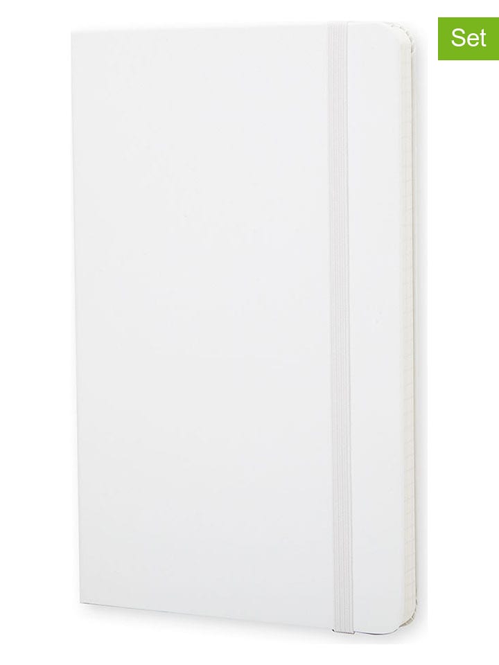 Moleskine Notatniki (2 szt.) w kolorze białym - 9 x 14 cm rozmiar: onesize