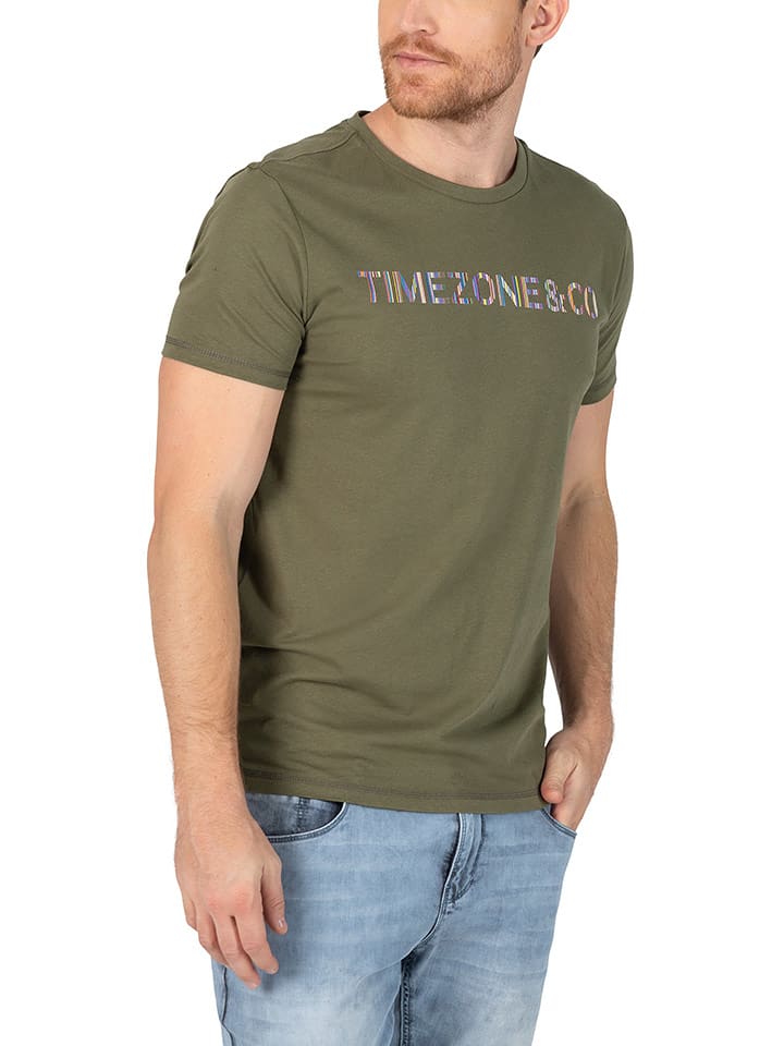 Timezone Koszulka w kolorze khaki rozmiar: M