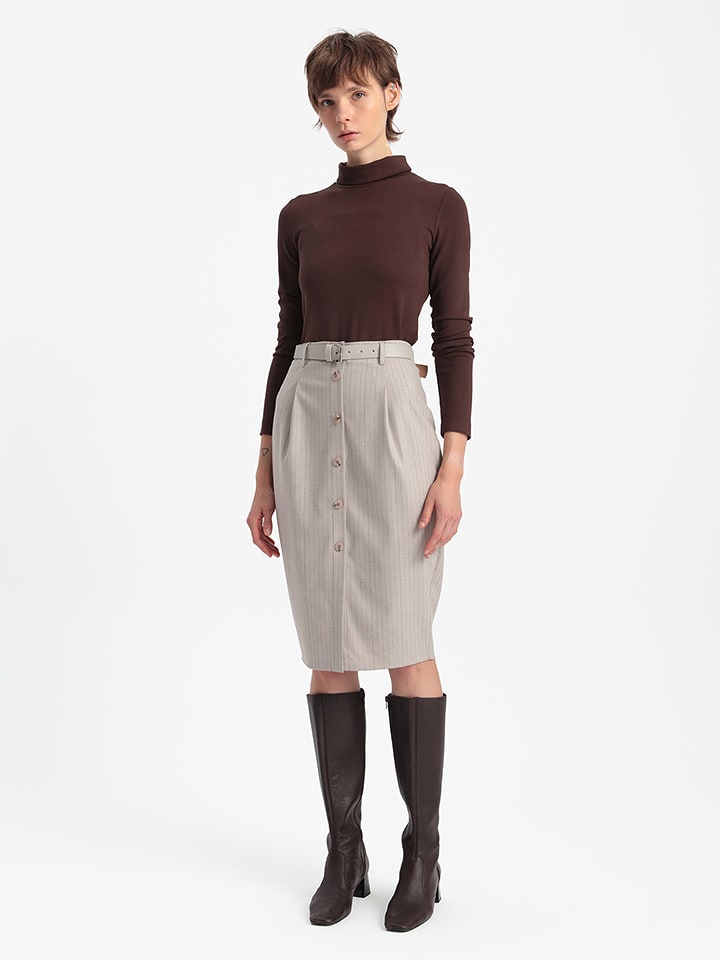 BGN Spódnica w kolorze jasnoszarym rozmiar: 40