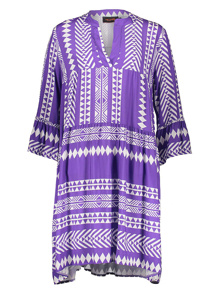 miss goodlife Sukienka w kolorze kremowo-fioletowym rozmiar: M