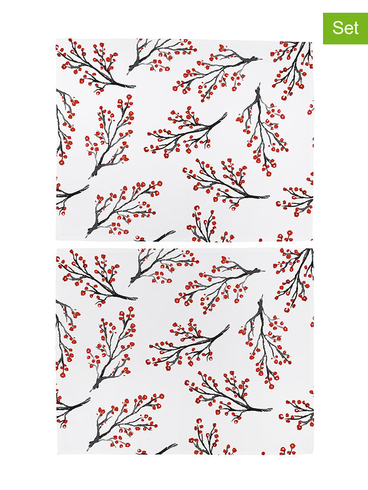Butter Kings Podkładki (2 szt.) "Rowan berries" ze wzorem - 35 x 45 cm rozmiar: onesize