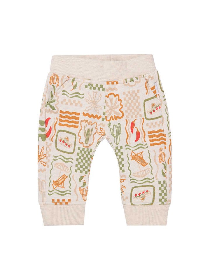 Noppies Spodnie dresowe "Oka" w kolorze beżowym rozmiar: 86