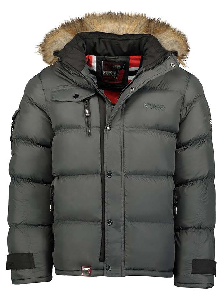 Geographical Norway Parka "Bonap" w kolorze szarym rozmiar: 128