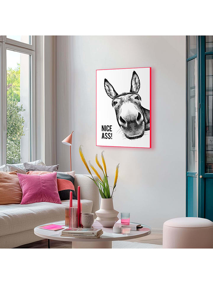 Orangewallz Druk artystyczny "Hello Nice" w ramce rozmiar: 50x70 cm