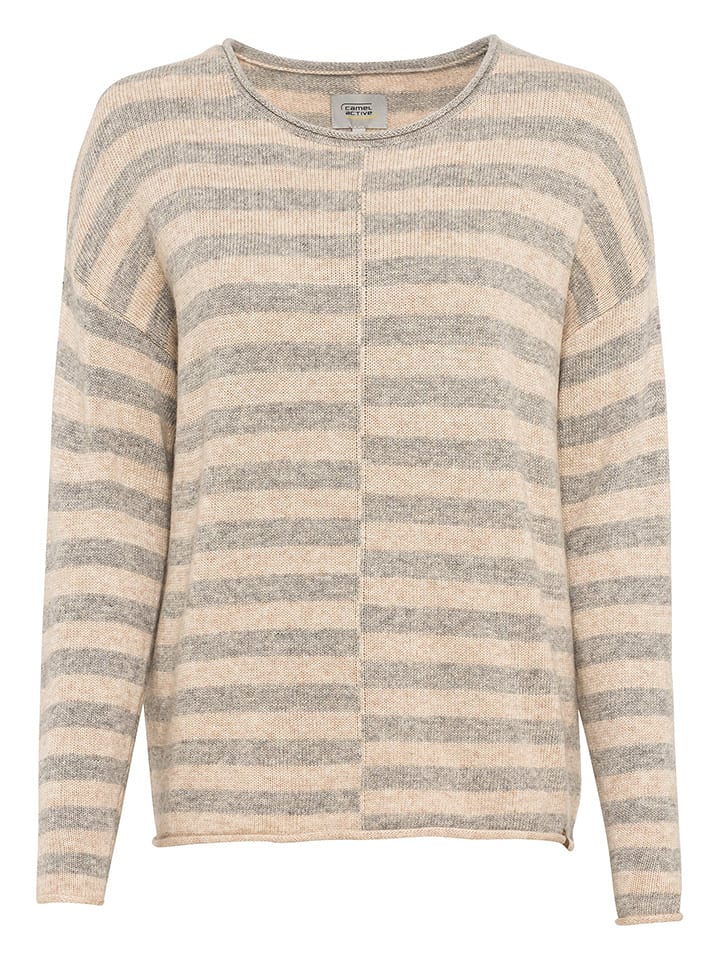 Camel Active Sweter w kolorze beżowo-szarym rozmiar: S