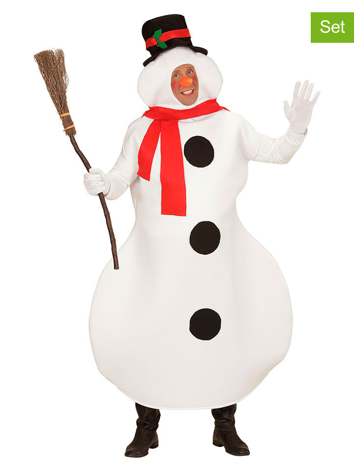 Widmann 2-częściowy kostium "Snowman" w kolorze biało-czerwonym rozmiar: onesize