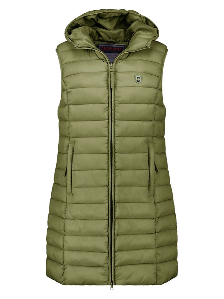 ANAPURNA Kamizelka pikowana "Vakitalana Long" w kolorze zielonym rozmiar: M