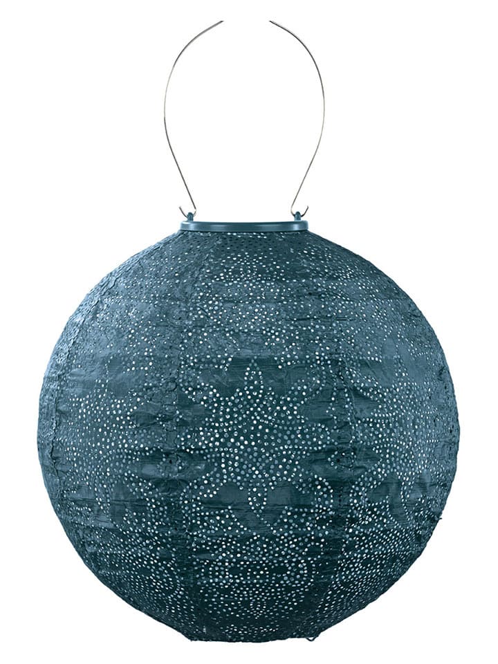 Lumiz Lampion solarny LED "Marrakesh Rond" w kolorze morskim - Ø 30 cm rozmiar: onesize