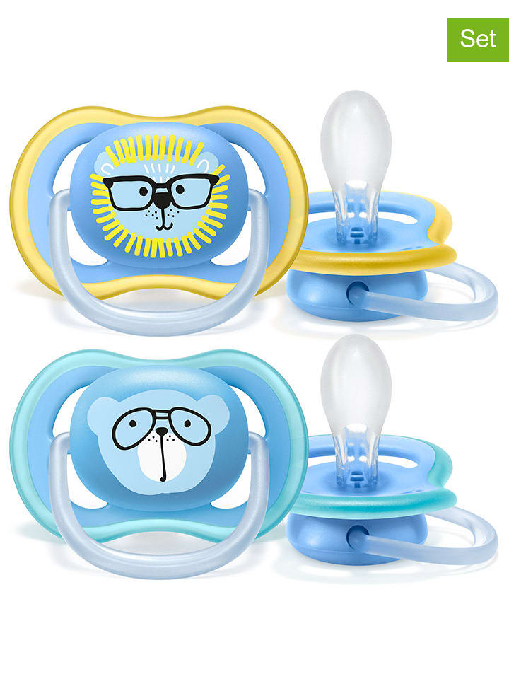 Smoczki (4 szt.) w kolorze błękitnym - rozm. 3