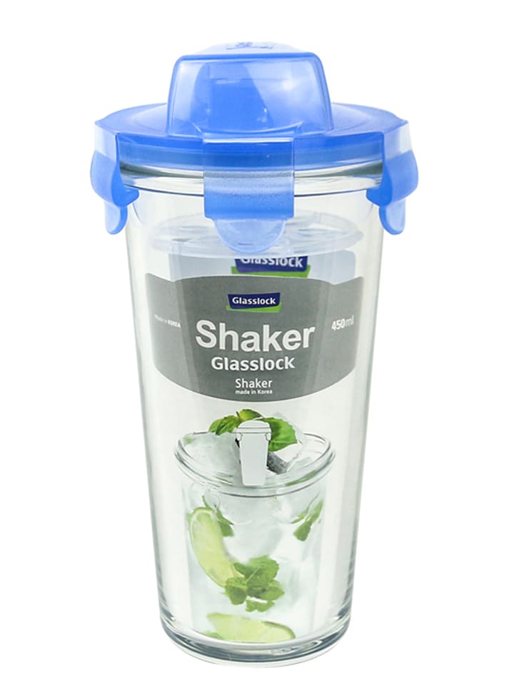 Glasslock Shaker w kolorze niebieskim - 450 ml rozmiar: onesize