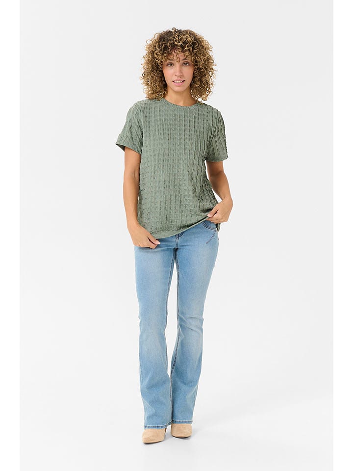 Cream Koszulka "Yassi" w kolorze zielonym rozmiar: M