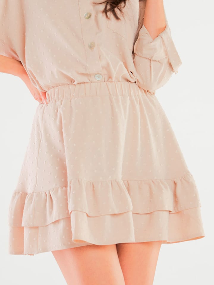 Awama Spódnica w kolorze beżowym rozmiar: L/XL