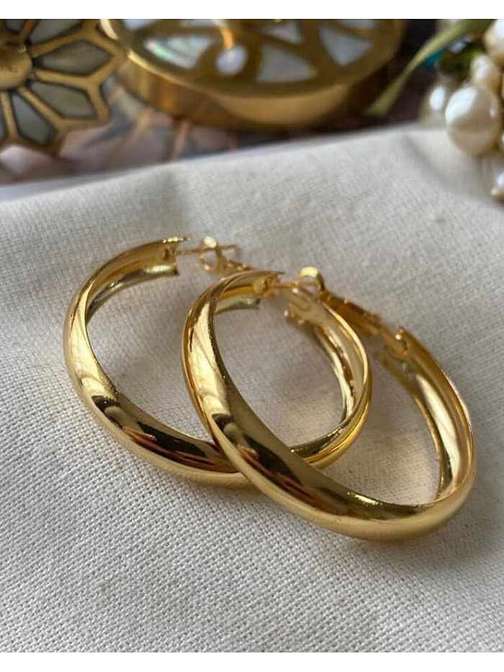 Luseera Pozłacane kolczyki-kreole rozmiar: onesize