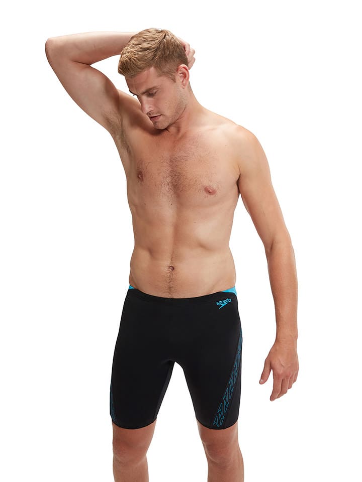 Speedo Kąpielówki "Eco+ H-Boom" w kolorze czarno-błękitnym rozmiar: 8