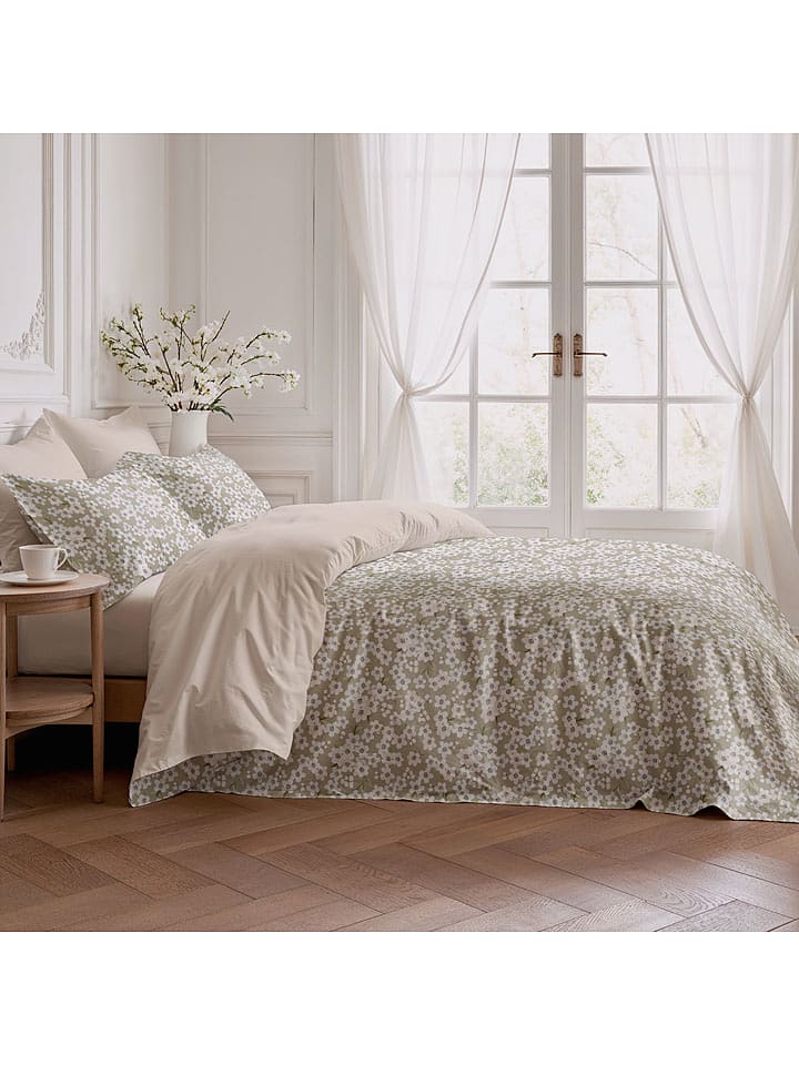 Pierre Cardin Perkalowa poszwa w kolorze khaki na kołdrę rozmiar: 240x220 cm