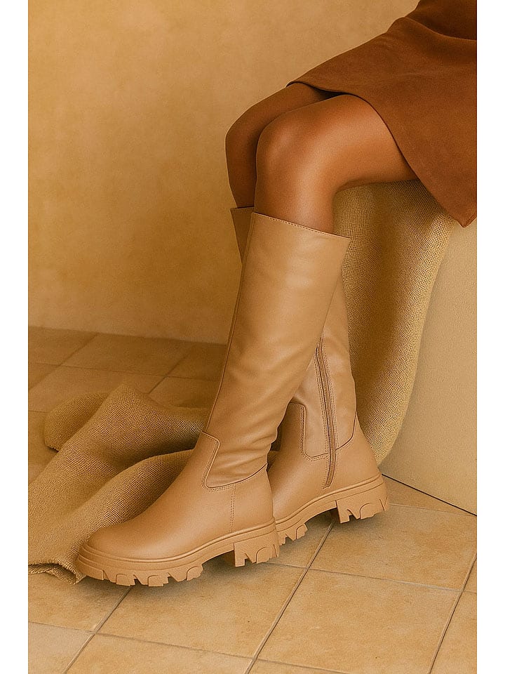 Belluci Kozaki w kolorze khaki rozmiar: 40