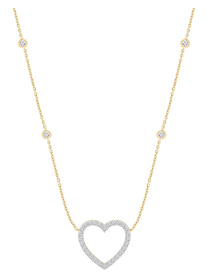 Diamonds lab grown Złoty naszyjnik z diamentami rozmiar: onesize