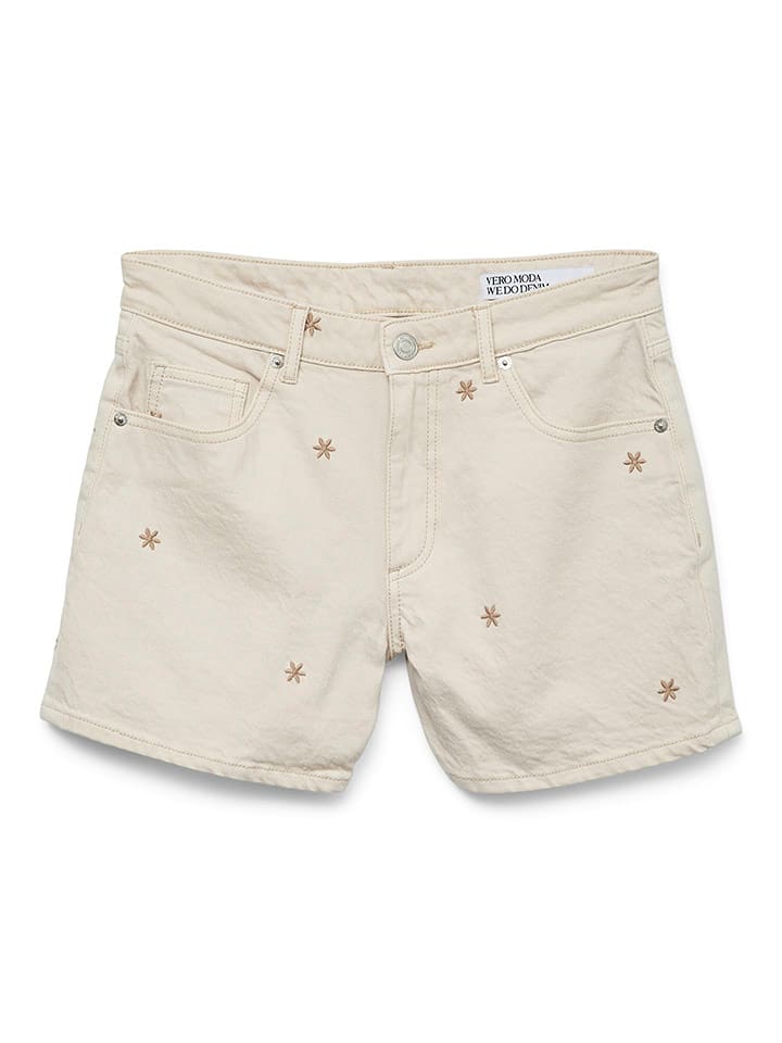 Vero Moda Szorty dżinsowe w kolorze beżowym rozmiar: L