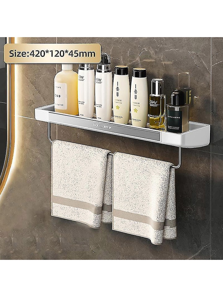 Joybos Półka prysznicowa w kolorze białym - 42 x 4,5 x 12 cm rozmiar: onesize