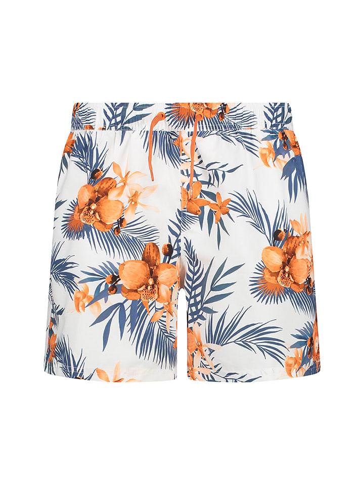 cmp Szorty kąpielowe w kolorze biało-pomarańczowo-niebieskim rozmiar: 50