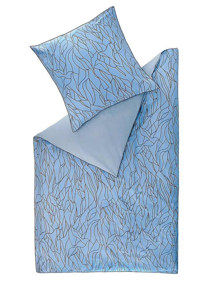 ESPRIT Komplet pościeli renforcé "Nele" w kolorze błękitnym rozmiar: 155x220 cm