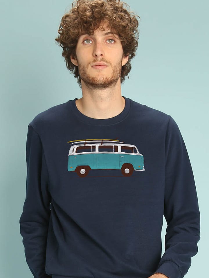 WOOOP Bluza "Blue Van" w kolorze granatowym rozmiar: XL