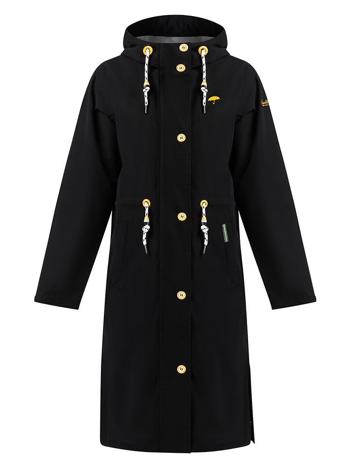 Płaszcz przeciwdeszczowy w kolorze czarnym
