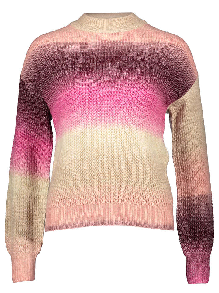 Garcia Sweter w kolorze beżowo-różowym rozmiar: M